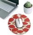 JaoXer 8-Inch Red White Mushroom Round Mouse Pad - Your Desk Companion for Office, Desktop, Laptop, Personal Computers