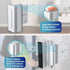 800lbs Door Reinforcement Lock Withstands of Force - Silver Extra Proof Door Lock for Kids Safety Drilling Required