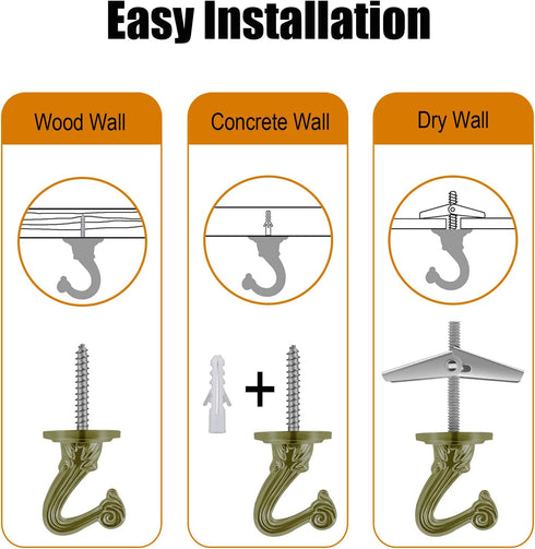 Omytie 12 Ft Heavy Duty Hanging Chain Kit with Connection Locks & Swag Ceiling Hooks for Lighting Fixture, Chandelier
