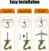 Omytie 12 Ft Heavy Duty Hanging Chain Kit with Connection Locks & Swag Ceiling Hooks for Lighting Fixture, Chandelier