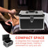 24x16x16cm Toolbox INOOMP Portable Tool Box with Waterproof Lining, Small Carry-out for Foot Massage Technician, Black