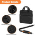 Zipper Binder, 3 Ring 2 Inch School Binder with 500 Sheet Capacity, Black, Handle & Shoulder Strap Included