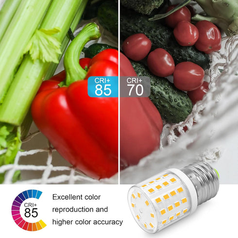 Refrigerator Light Bulb, AC100-265V, 3.5W Replacement, 40W 120V, Warm White 3000K, 2-Pack