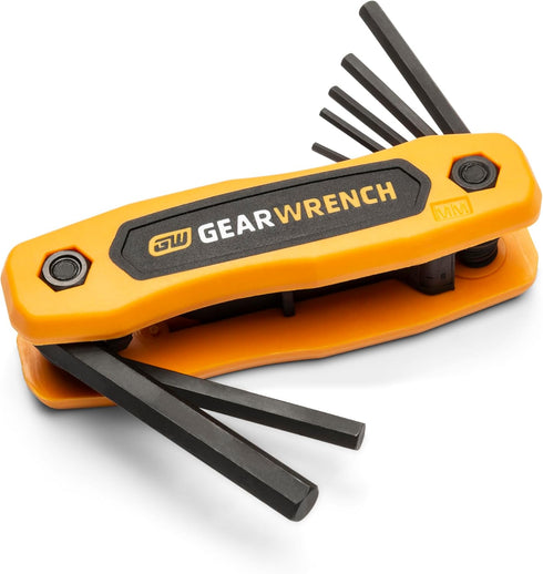 GEARWRENCH 8 Piece Folding Hex Key Set, Metric - 83506