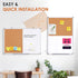 Dry Erase Board Cork Board Combo, 24"x18", Magnetic White Board and Bulletin Pin Board, Silver Frame