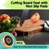 Kamrexi 8 Pcs Cutting Board Metal Feet with Non Slip Pads, Non Slip Metal Cutting Board Feet with Silicone Rubber