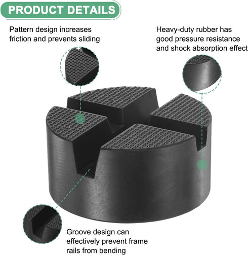 1-Pack 4 Inch Pinch M METERXITY Floor Jack Rubber Pad, Dia Universal Rail Weld Stand Jack Round Pad Adapter for Change