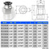 TAILONZ PNEUMATIC Male Straight Push to Connect Fittings, 3/8 Inch Tube OD x 1/4 Inch NPT Thread, Pack of 10