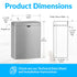 Bobrick Sanitary Napkin Disposal Wall Mounted Stainless Steel Flip Top Receptacle, 1 Gallon Capacity, Model B-270