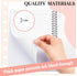 Lewtemi 6 Pack Small Left Handed Notebook 8"x5", Lefty Spiral Notebooks, 50 Sheets College Wide Ruled Paper Journal for