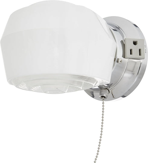 Boston Harbor 6890727 Dimmable Wall Light Fixture with Pull Chain, (1) 60/13 W, Medium,