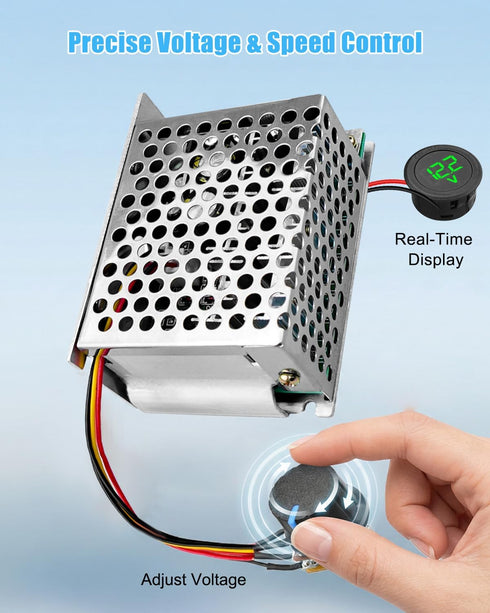 PUWJNV Power Wheel Battery Adapter Conversion Kit with Voltage Regulator Low Voltage Protector Fuse and Wire Terminals