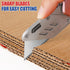 DIYSELF 50 Pack Utility Knife Blades, SK5 Steel Box Cutter Blades with Dispenser for Utility Knife Replacement