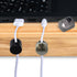 SmallCat 3 Sets Charger Holders for Cords, Adjustable Cable Anchor Holders, Adhesive Metal Cord Clips, Cable Management