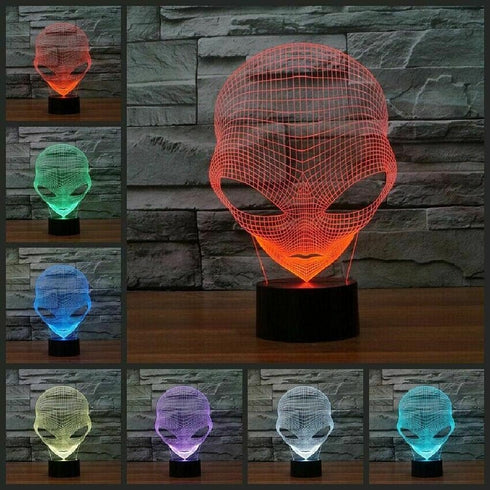 DAGIJIRD 3D 7 Lamp Acrylic Colors Changing USB Bedroom Nightlight Creative Desk Lamp Home Decorations