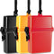 Outus 3 Pieces Waterproof ID Card Holder with Floating Sports Case, Locker with Hanging Ring and Rope (Red Black Yellow)