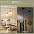 2 Pack) CANMEIJIA Modern Black Farmhouse Pendant Light with Glass Shade, Industrial Pendant Lighting, Island Lights
