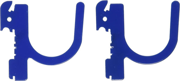 Wall Control 3in Reach U-Hook Accessory, “U” Shaped Slotted Metal Pegboard Hook - Blue