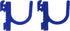 Wall Control 3in Reach U-Hook Accessory, “U” Shaped Slotted Metal Pegboard Hook - Blue