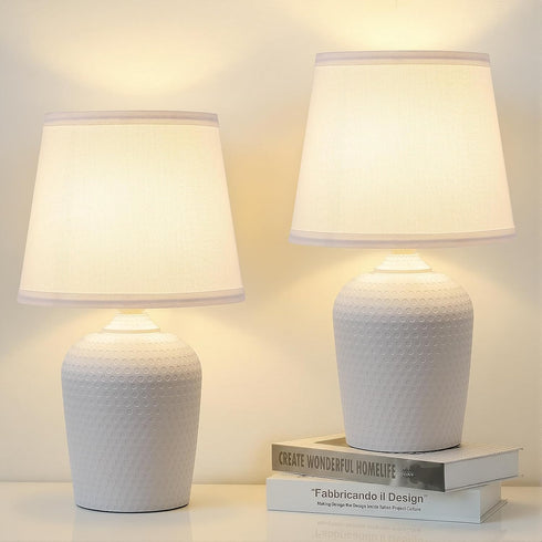 Sucolite 16'' Table Lamps Set of 2, Bedside Nightstand Lamps for Bedroom Kids