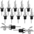 JOUTYFOR 12 Pcs Weighted Stainless Steel Liquor Bottle Pourers Auto Flip Olive Oil