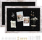 Black Felt Bulletin Board with Wood Frame, Vision Board for Office Home Kitchen and School with Pins, Screws, Anchors