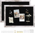 Black Felt Bulletin Board with Wood Frame, Vision Board for Office Home Kitchen and School with Pins, Screws, Anchors