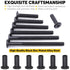 Mardatt 85pcs 7 M6x20mm/30mm/40mm/50mm/60mm/70mm/80mm Sizes Black Hex Socket Cap Bolts and Barrel Nuts Assortment Kit