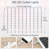 9.8ft 7.8ft 240 LED Curtain Lights, x LED RGB Color Changing String Fairy Lights Curtain-Smart APP Control, Music
