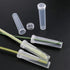 AIEX 48pcs Reusable Plastic Flower Tubes with Silicone Cap for Flower Plants, 7.2 x 1.8 cm (Transparent)