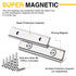 8 Pack 45Lbs 40x13.5x5mm,Silver DIYMAG Cabinet Door Magnets, Magnetic Door Catch, Drawer Magnet Catch, Strong Magnets