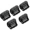5 Pcs Insulated Connectors, Black Multi Splice Connector, 3 Ports Electrical Power Connector for 2-14 Wire Range
