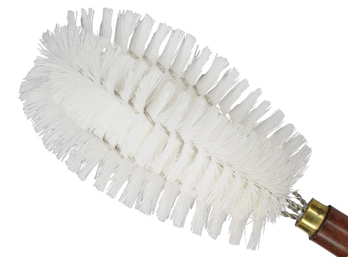 13.5" 4" EISCO Nylon Bristle Cleaning Brush, - Wooden Handle - Ideal for Scrubbing Glassware, Labware, Beakers
