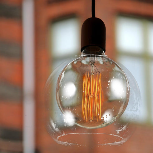 5.9 Inch ARTIBETTER Glass Globe Lampshade Replacement for Pendant Ceiling Lamp with Bubble Texture Clear Glass Shade