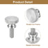 uxcell M4x10mm Knurled Thumb Screws, 5pcs 304 Stainless Steel Flat Knurled Head Bolts with Grip Knobs