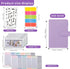 NICOOTH Budget Binder Cash Envelopes A6 Money Saving Binder with Zipper Envelopes (Purple)
