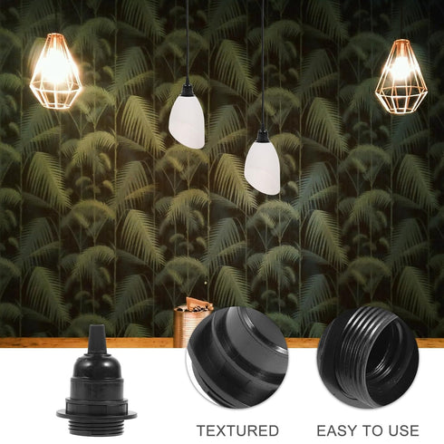E27 E26 Bulbs 2.36X2.36X2.75In CALLARON Lamp Base Adapter Screw Lamp Holder with Removable Shade Collar for Pendant