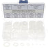 550PCS Nylon Flat Washer Assortment Kit for M2 M2.5 M3 M4 M5 M6 M8 M10 Screw/Bolt (White)