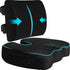 TushGuard Back&Seat Cushion, Car Seat Office Chair Cushions, Memory Foam Lumbar Back
