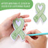 Teling 12 Pcs Mental Health Awareness Sticky Notes, Green Ribbon Funny Notepads, Self Stick Note Pads for Office School
