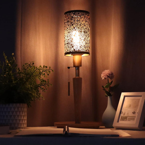 HYWHUYANG Lamp Shade, Hollow Carving Lamp Shade, Metal Cylindrical Circular Lamp Shade,