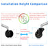 Hirate Office Chair Caster Replacement - 2" Heavy Duty Casters for Hardwood, Tile & Carpet, Set of 5
