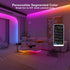 16.4ft Tatazone Bluetooth RGB+IC COB Led Strip Light with App, Chasing COB Light Strip, Segmented Control, Music Sync