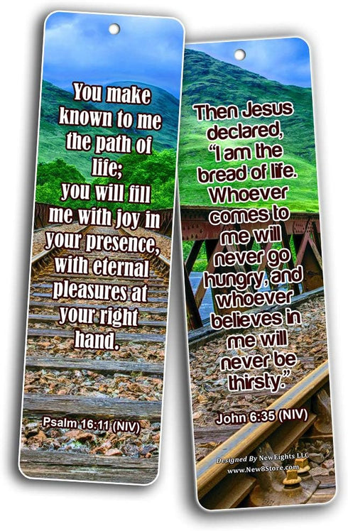 NewEights Life Bible Verses Bookmarks NIV (30 Pack) - Daily Motivational Reminder About God’s Grace