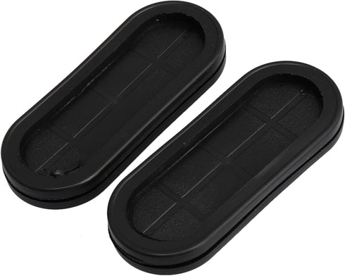 RDEXP Black Synthetic Rubber Oval Shape Double-Sided Wires Grommet Gaskets Rings, Set of 10, 79 x 24mm Inner Size