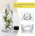 6 Pack Small Clear Glass Bottles 4 oz with Lids & 2 Stainless Steel Funnels, 120ml Boston Sample Bottles