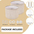 qvtekn Set 2 11.8" 11.8" 7.8" medium size drum lampshades of for table lamps Top x Bottom x High, Medium Beige