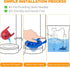 Toilet Flapper Replacement Kit, 2 Inch Universal Toilet Tank Flapper for American Standard, Kohler, Fluidmaster