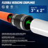 6I55 Flexible PVC Reducing Coupling, 3.5" x 2.4" Inner Diameter, Black with Stainless Steel Clamps