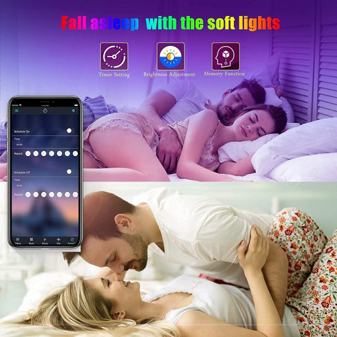 32.8ft Tenmiro Led Strip Lights, RGB LED Smart Music Sync Color Changing LED Lights Strips with Remote Led Lights
